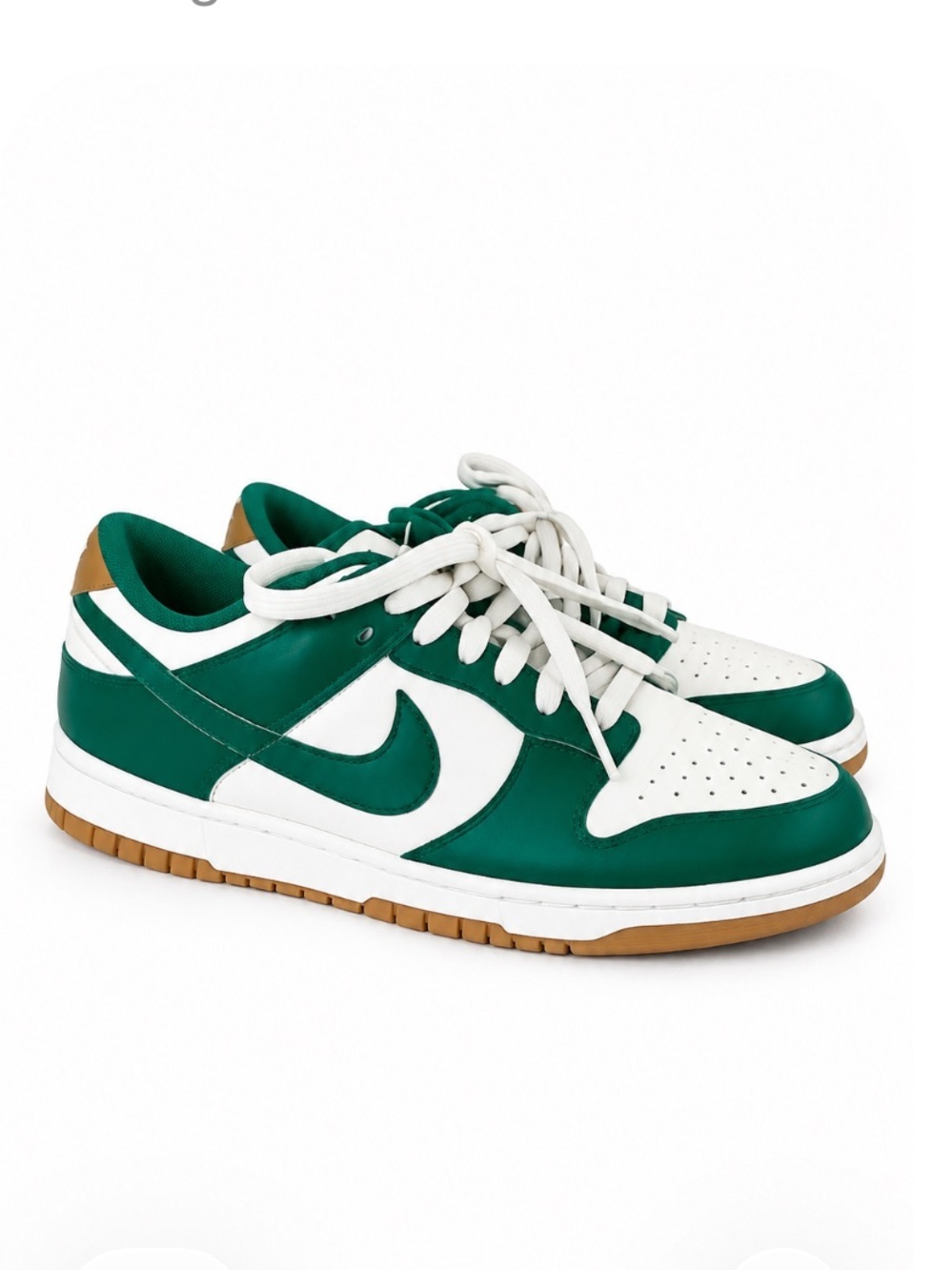 Nike Dunk Low Malachite Metallic Gold Gum Sole Sneakers Women’s 8 FB7173-131 EUC